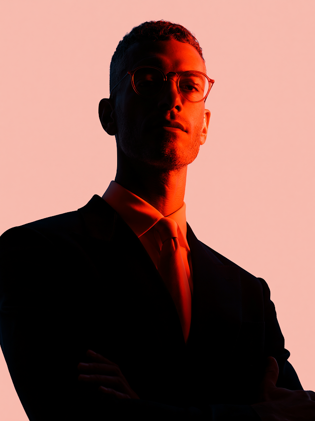 Professional Silhouette in Modern Business Attire