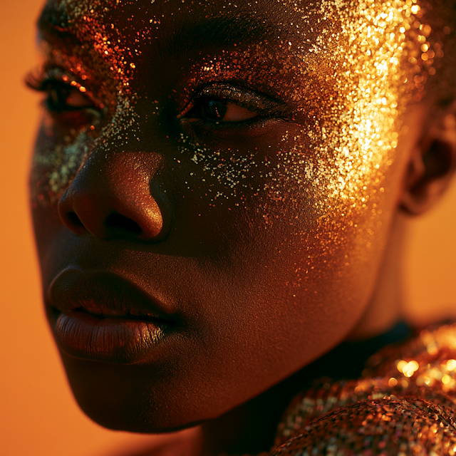Radiant Elegance: Close-Up Portrait of an African Woman