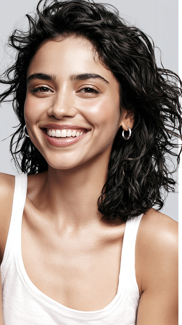 Radiant Smiling Young Woman Portrait