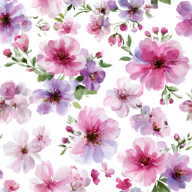 Romantic Watercolor Floral Pattern