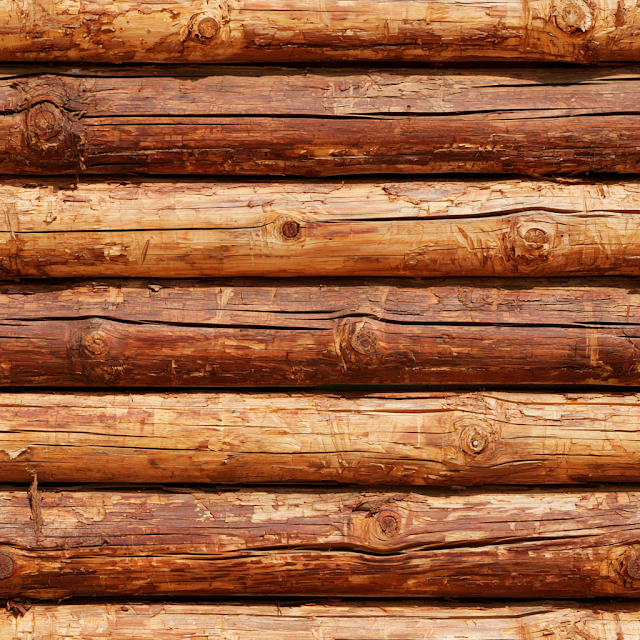 Rustic Log Cabin Wall Texture