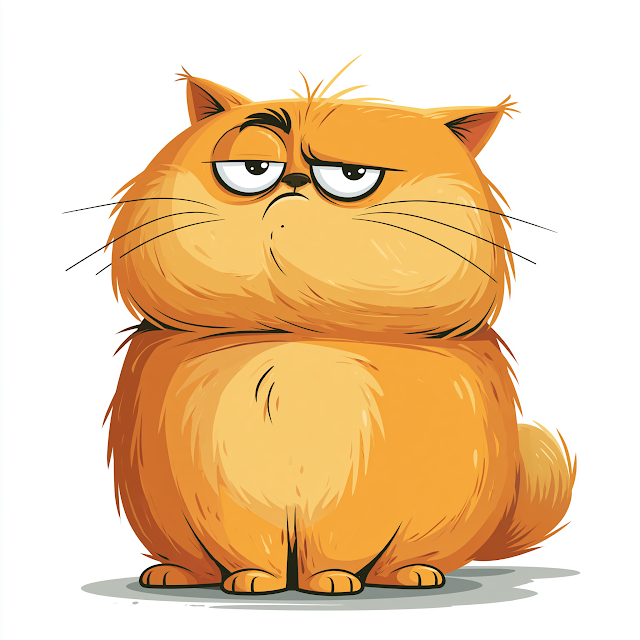 Sassy Cartoon Cat with Attitude