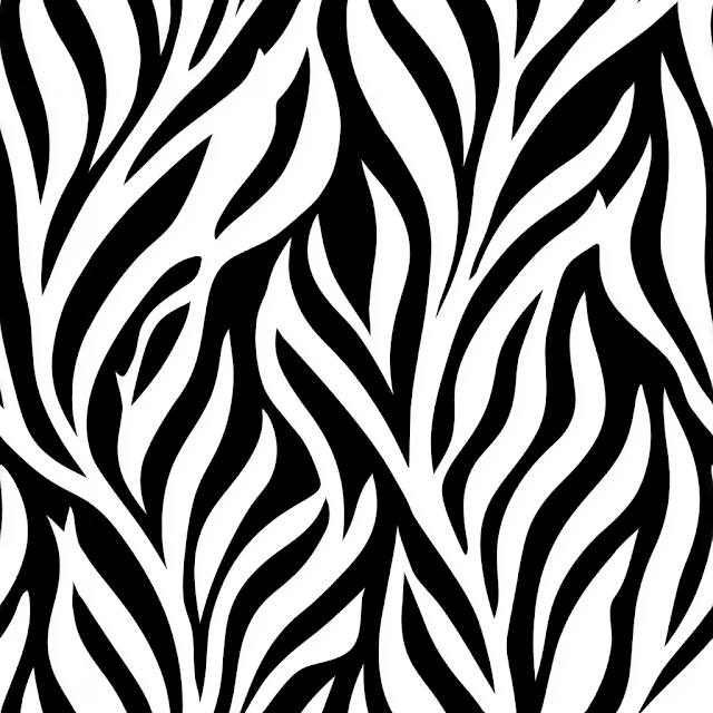 Seamless Abstract Botanical Pattern in Monochrome