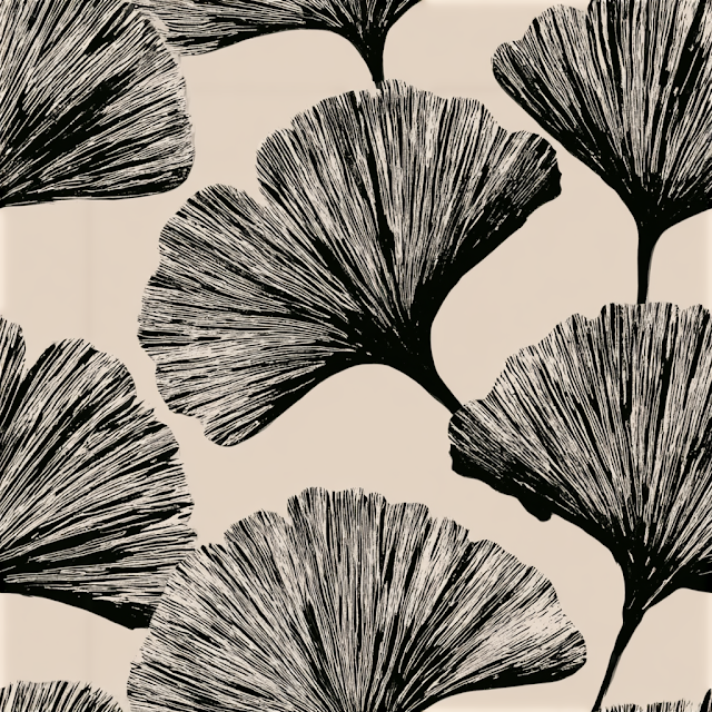 Seamless Ginkgo Biloba Leaf Pattern
