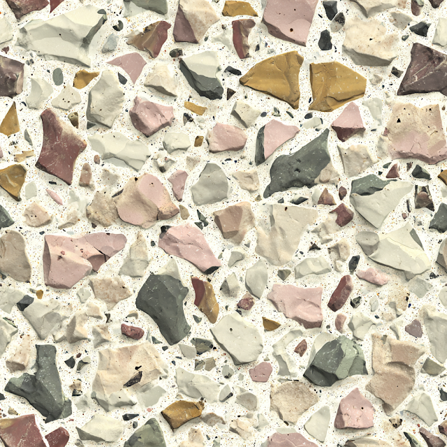 Seamless Terrazzo Marble Texture in Pastel Tones