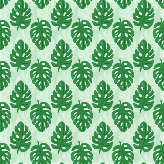 Seamless Tropical Leaves Pattern