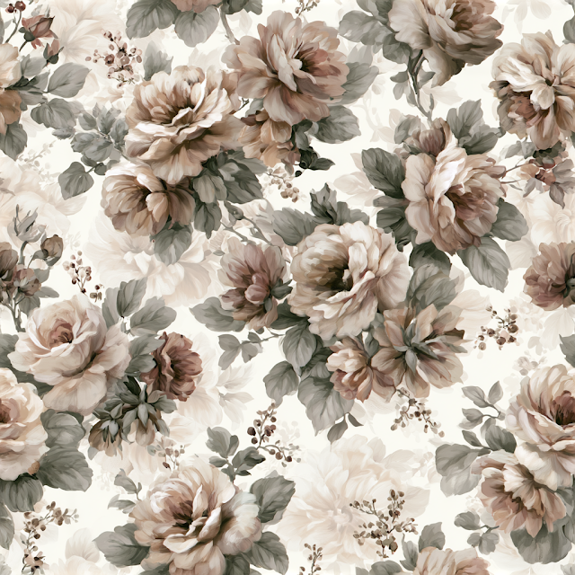 Seamless Vintage Floral Wallpaper Pattern