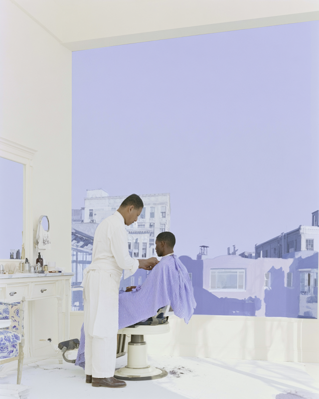 Serene Elegance in a Modern Barbershop