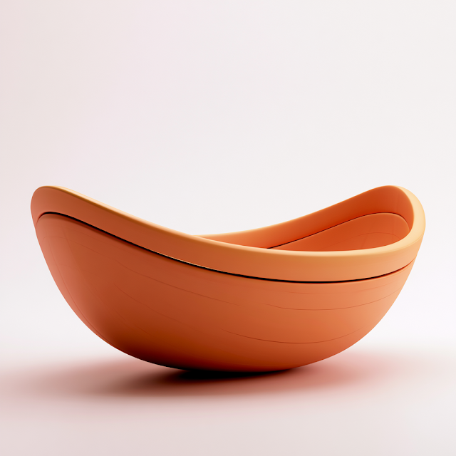 Soft Claymorphism 3D Illustration of a Wooden Boat