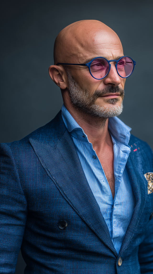 Stylish Bald Man in Professional Attire
