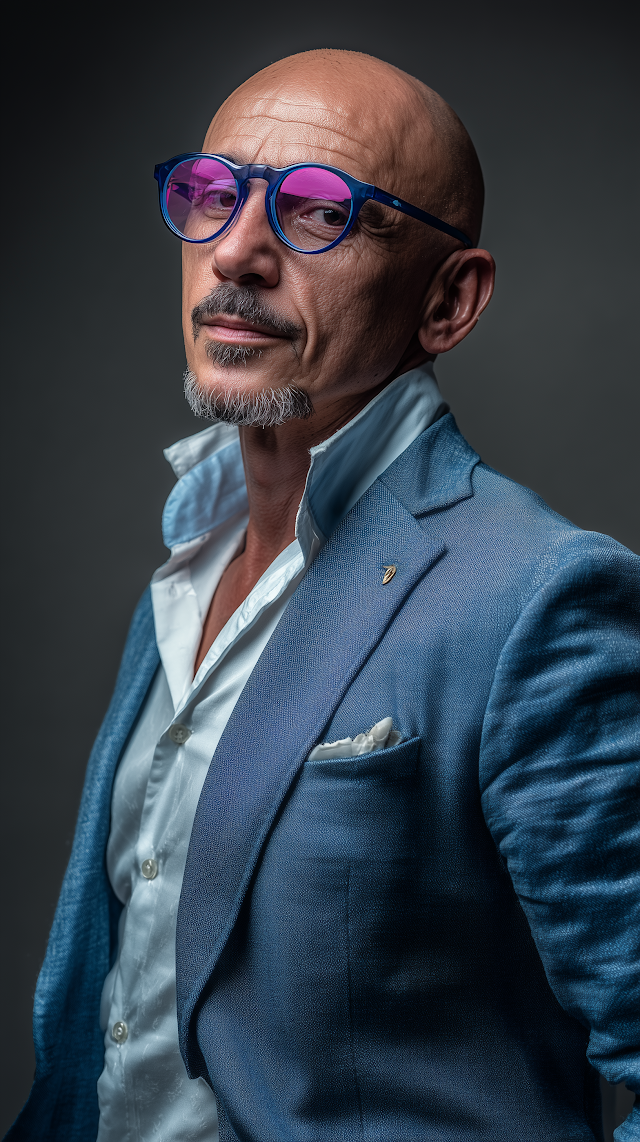 Stylish Mature Man in Smart Casual Attire