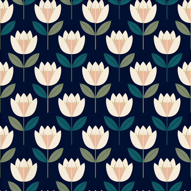 Stylized Floral Wallpaper Pattern