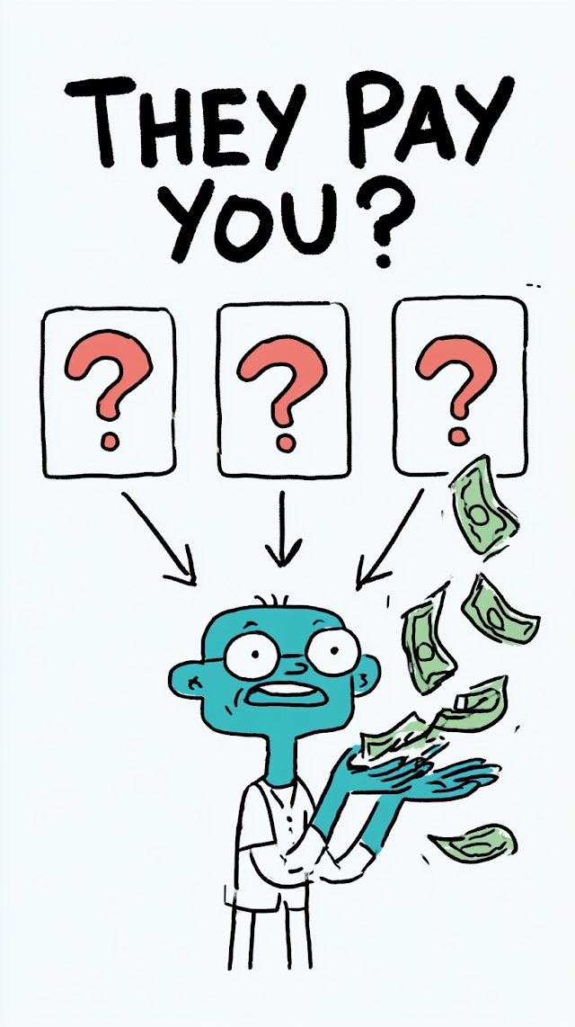 Surprised Character Catching Money from Hidden Credit Cards