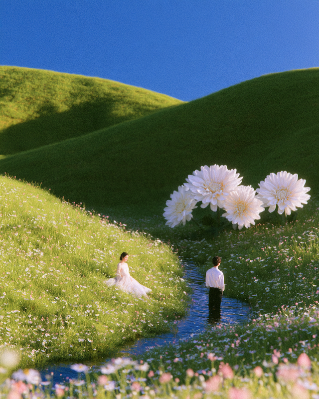 Surreal Fashion in a Floral Paradise