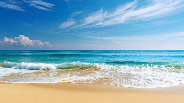 Tranquil Tropical Beach at Sunrise