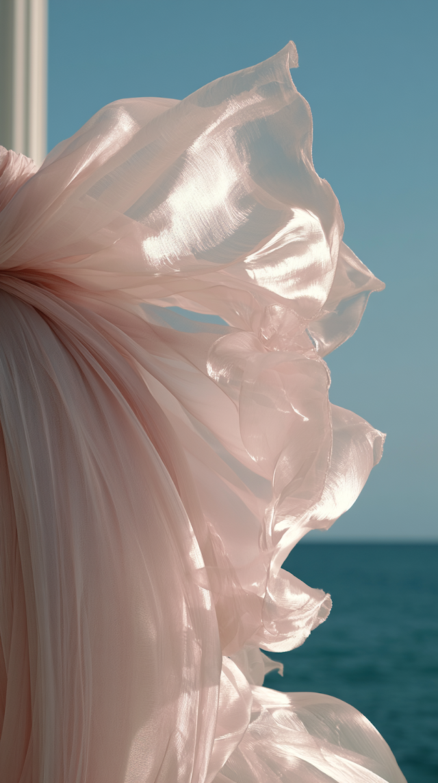 Translucent Fabric by the Caribbean Sea