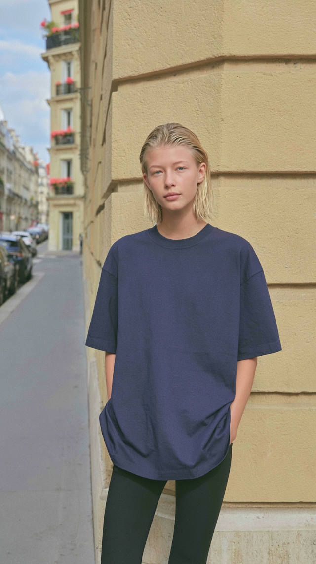 Trendy Young Blonde Model in Urban Setting