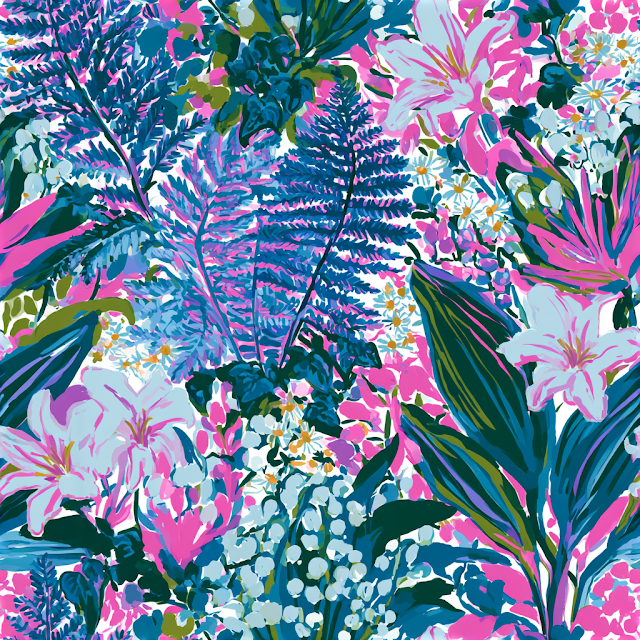 Tropical Floral Pattern in Vibrant Colors