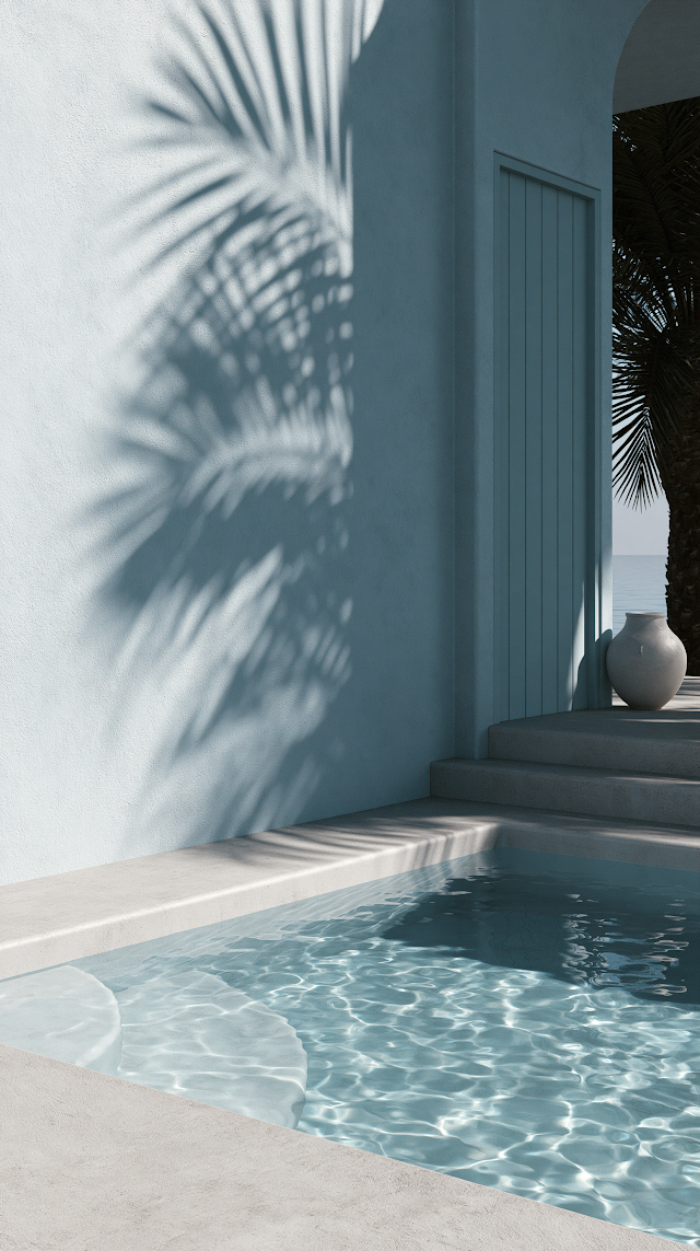 Tropical Luxury Resort Poolside Aesthetic