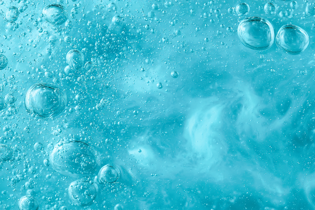 Turquoise Water with Air Bubbles