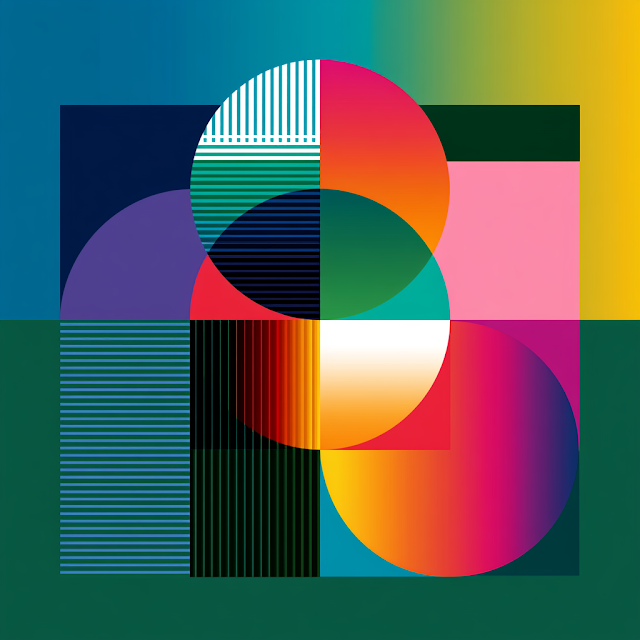 Vibrant Abstract Geometric Art