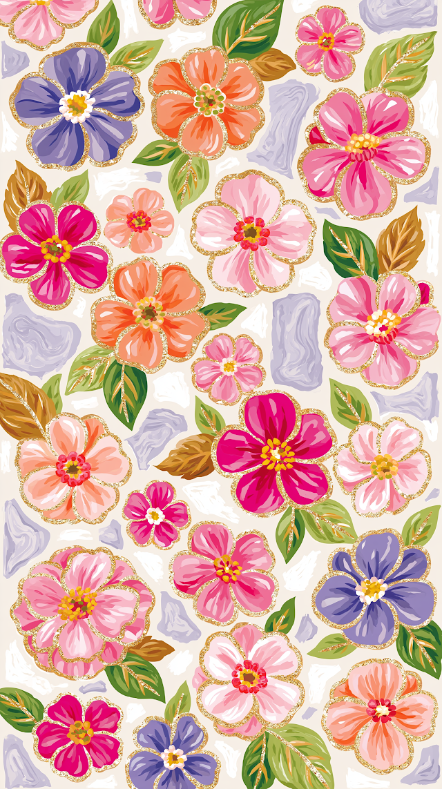 Vibrant Art Nouveau Stained Glass Floral Mosaic