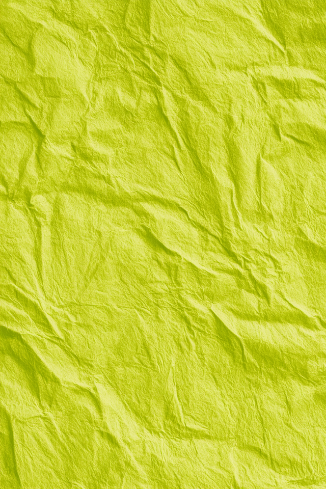 Vibrant Chartreuse Crumpled Paper Texture