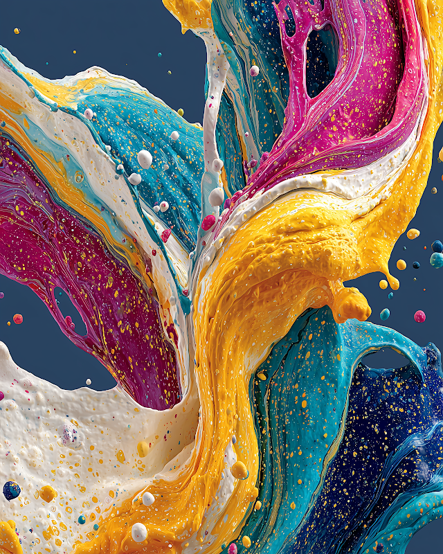 Vibrant Fluid Abstract Art