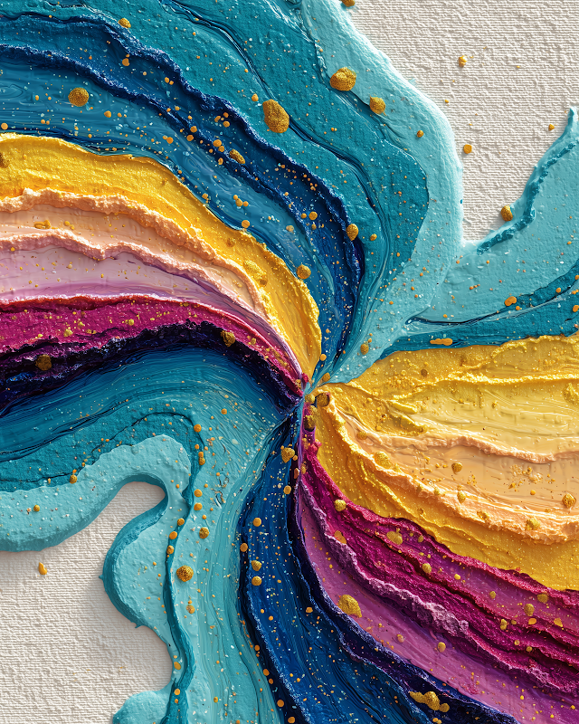 Vibrant Fluid Abstract Art