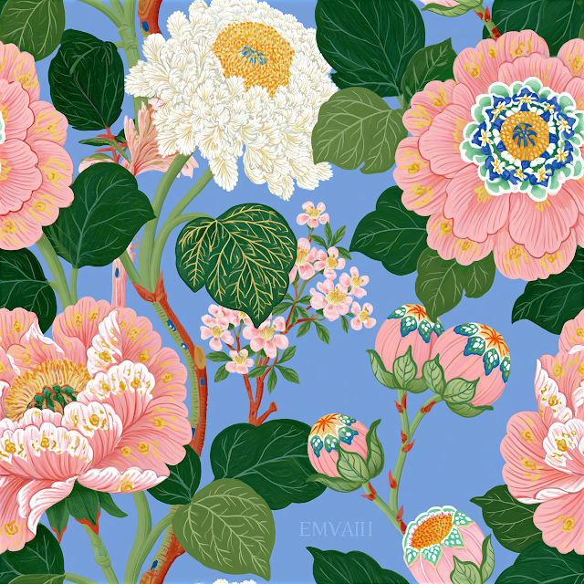 Vibrant Indian Floral Pattern - Seamless Design