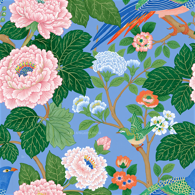 Vibrant Indian Floral Pattern - Seamless Design