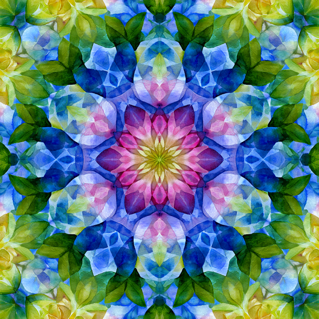 Vibrant Kaleidoscope Watercolor Abstract