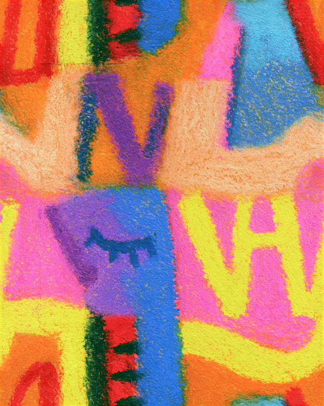 Vibrant Language Expression in Colorful Pastels