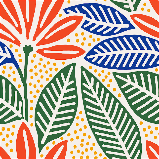 Vibrant Retro Floral Seamless Pattern