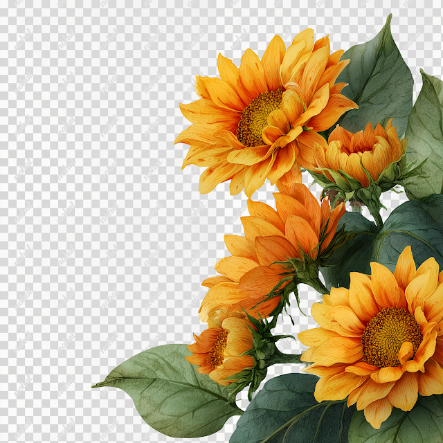 Vibrant Sunflowers Watercolor Painting