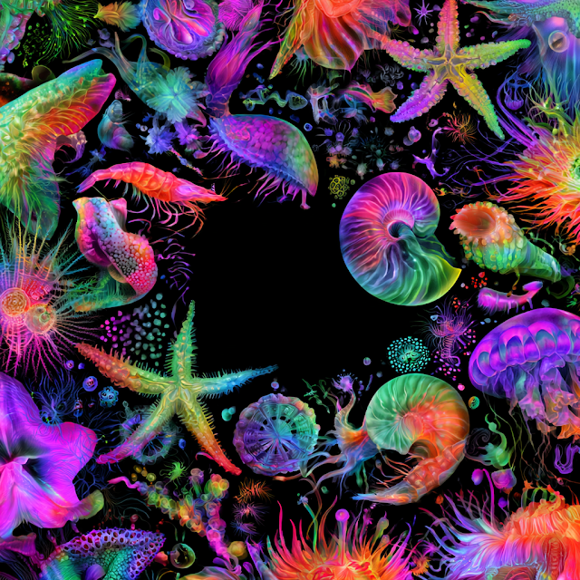 Vibrant Surreal Underwater Microcosm