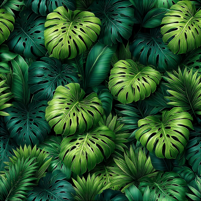 Vibrant Tropical Foliage Pattern