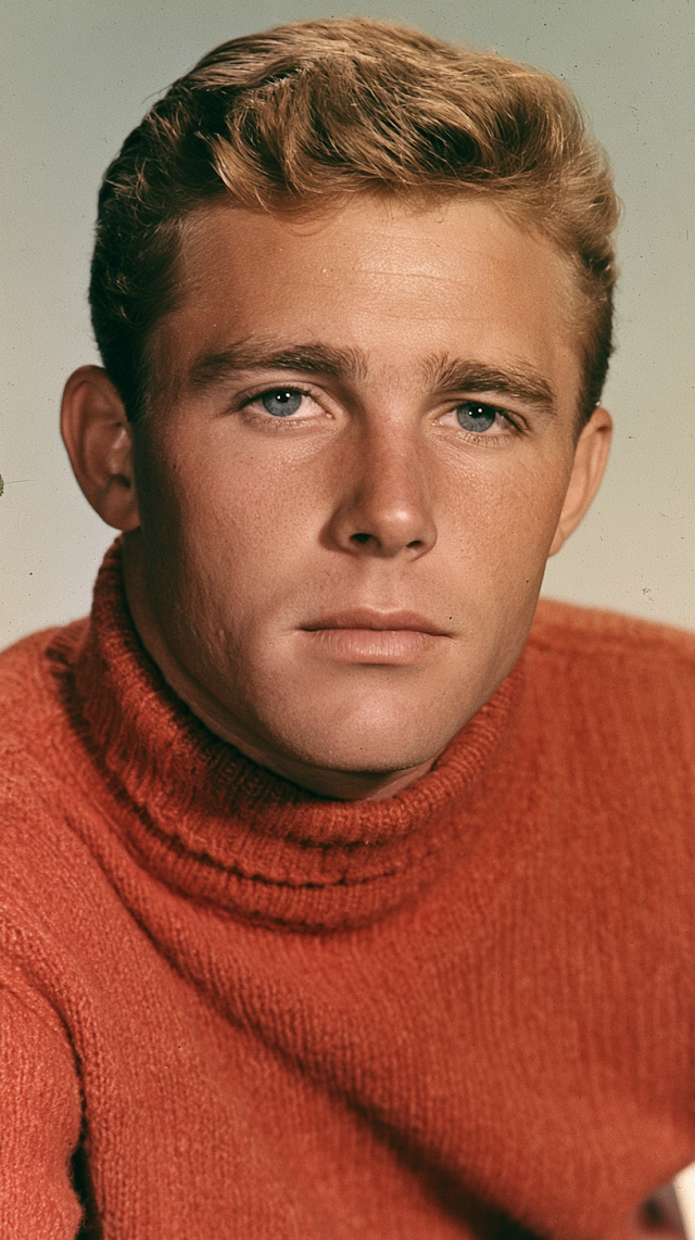 Vintage 1950s Male Portrait in Soft Color Aesthetic