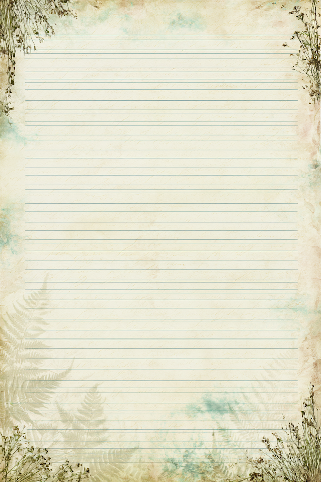 Vintage Botanical Note Page