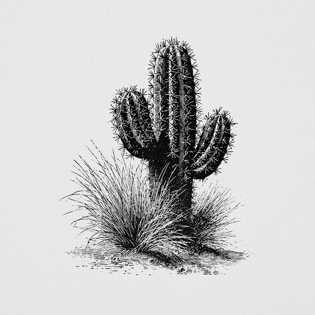 Vintage Cactus Illustration