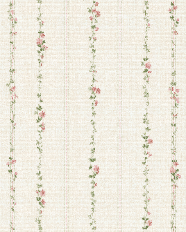 Vintage Floral Stripe Fabric Background