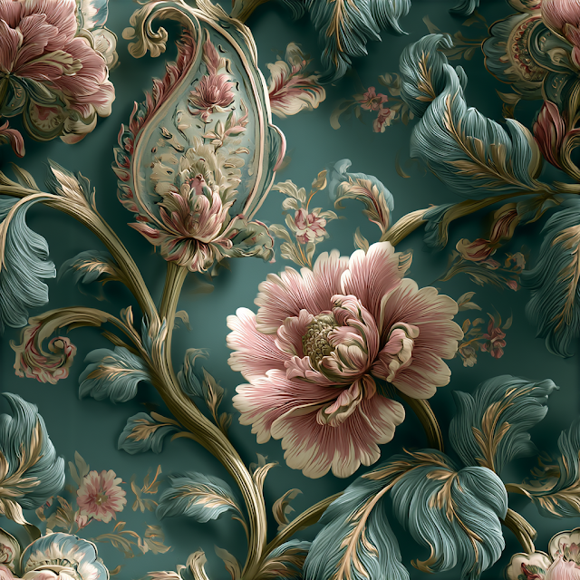 Vintage Paisley Floral Seamless Pattern