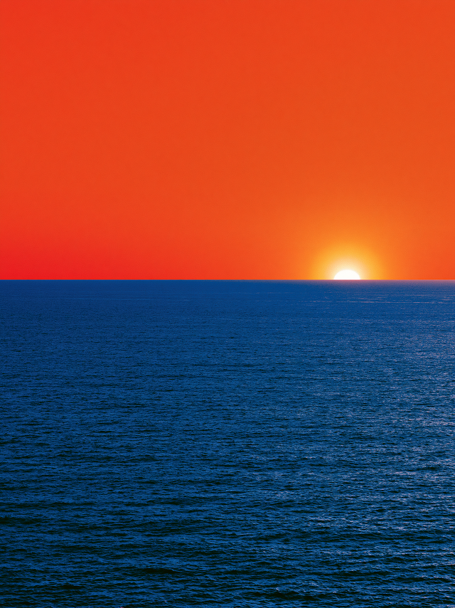 Vivid Seascape at Sunset