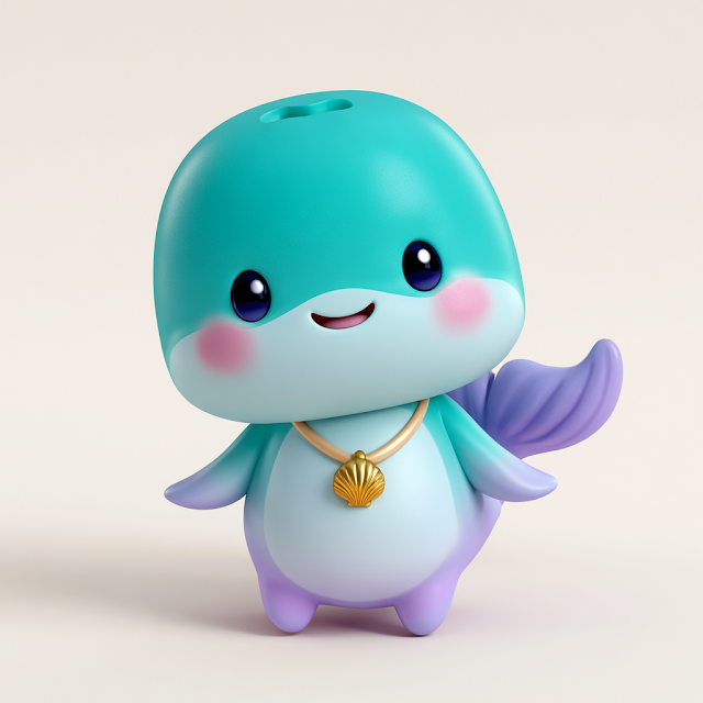 Wally the Friendly Whale - 3D Cartoon Character