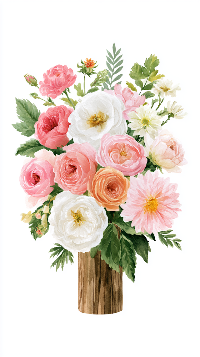 Whimsical Bouquet of Colorful Flowers