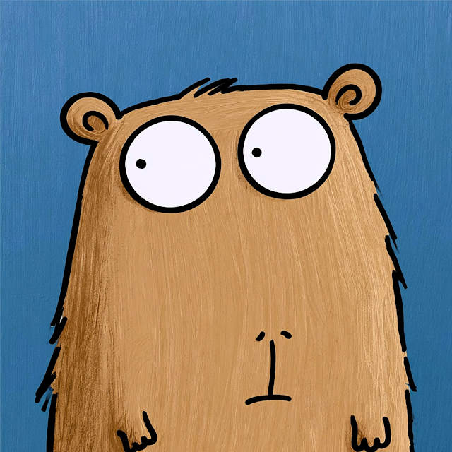 Whimsical Capybara-like Rodent Character
