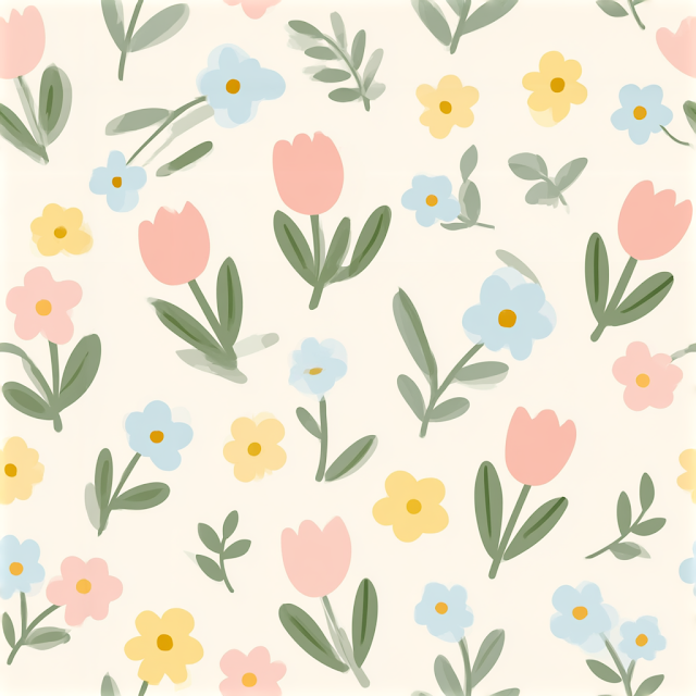 Whimsical Floral Pattern for Nursery