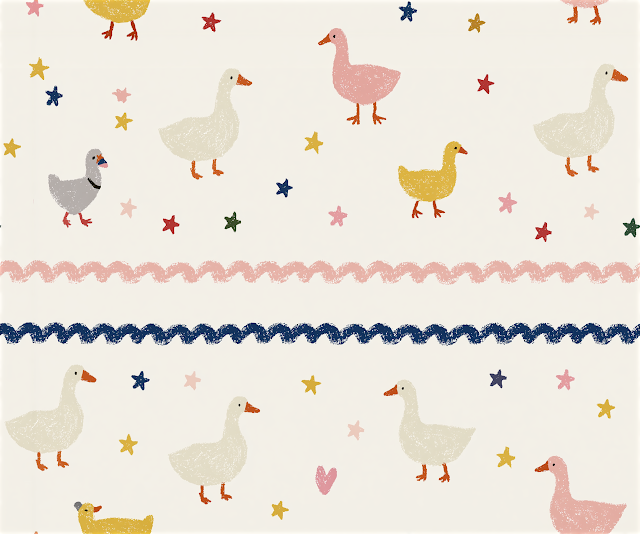 Whimsical Folk-Art Geese Print