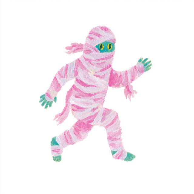 Whimsical Mummy Character for Halloween