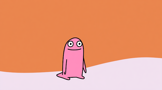 Whimsical Pink Character